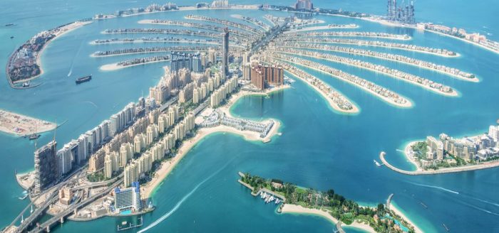 Aerial,View,Of,Dubai,Palm,Jumeirah,Island,,United,Arab,Emirates